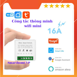 Công tắc thông minh tuya 16A Mini DIY điều khiển từ xa qua điện thoại app