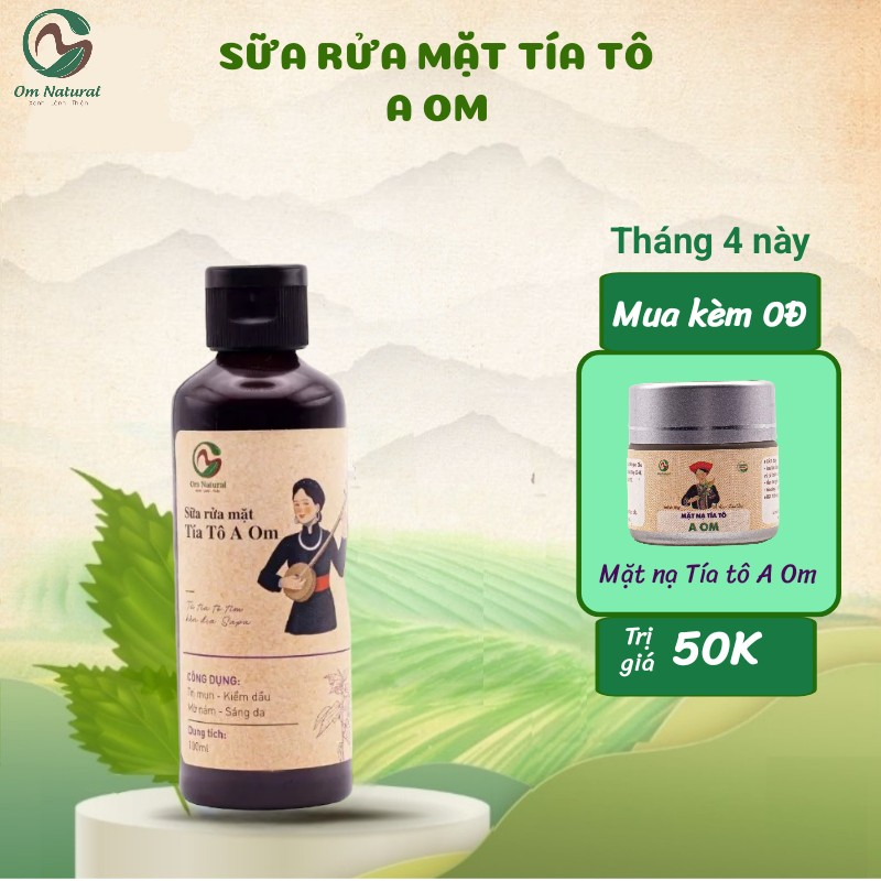 Sữa Rửa Mặt Tía Tô A Om Se Khít Lỗ Chân Lông, Giảm Mụn
