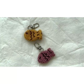 Móc khoá bánh cá Taiyaki bằng len handmade/ cá bằng len|🌻Hoa Hướng Dương Crochet🧶|