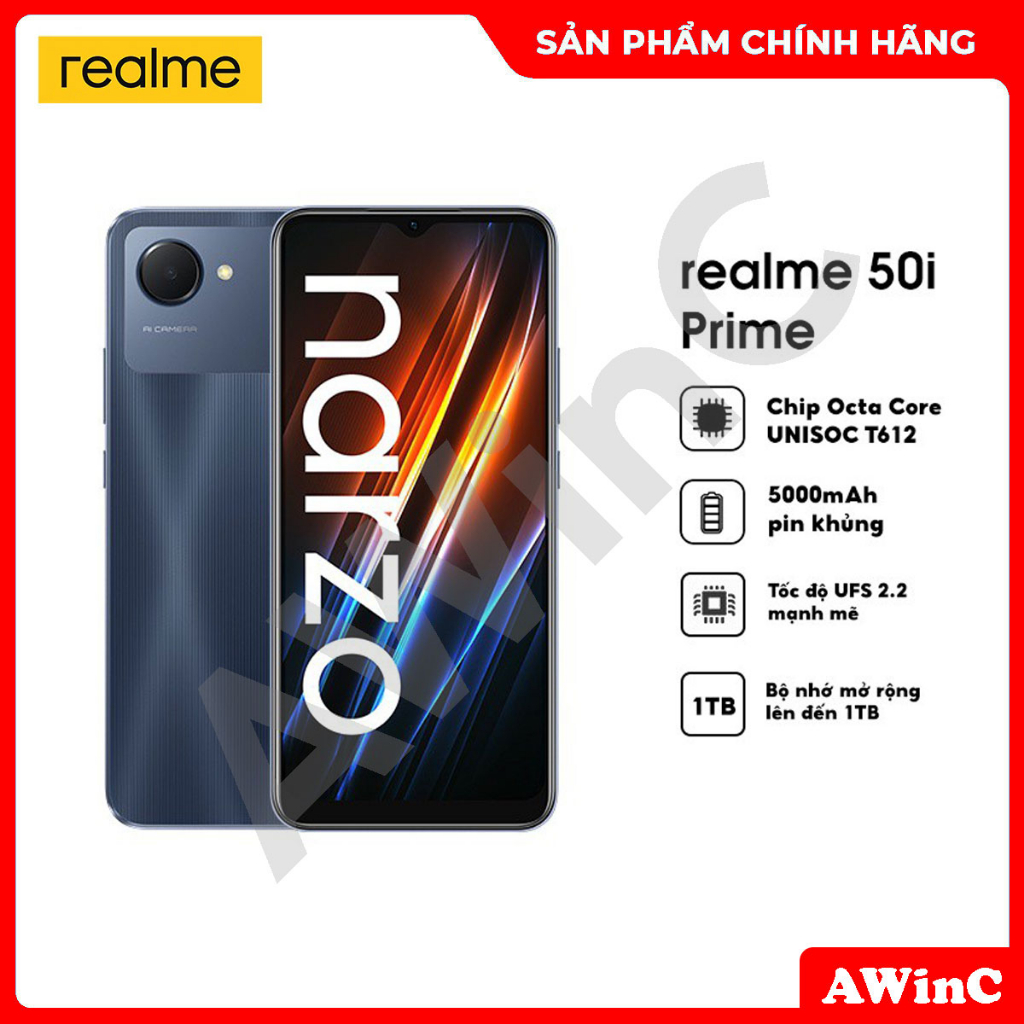 Điện thoại Realme Narzo 50i Prime (4GB/64GB) - Hàng Chính Hãng