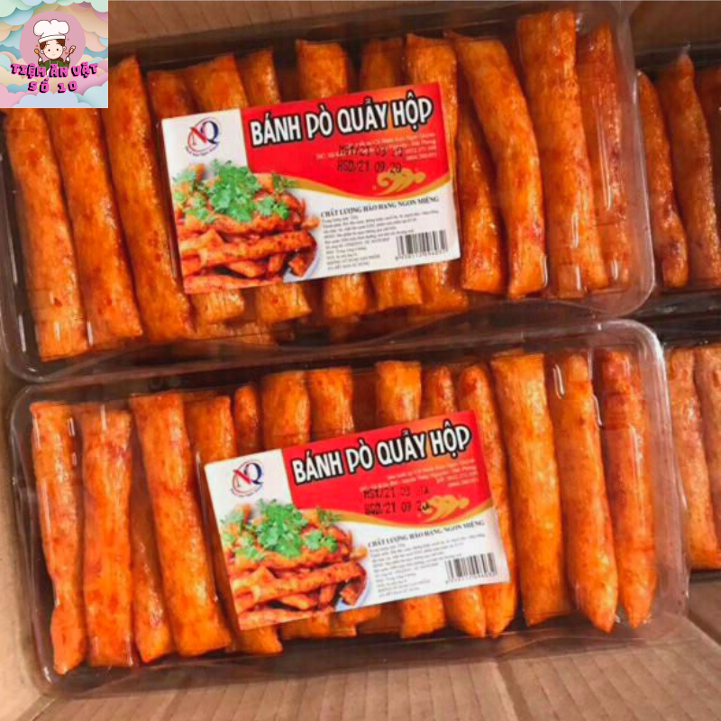 Ăn vặt tuổi thơ | Bánh bò quẩy hộp 320g | Bò quẩy thơm ngon, đồ ăn vặt