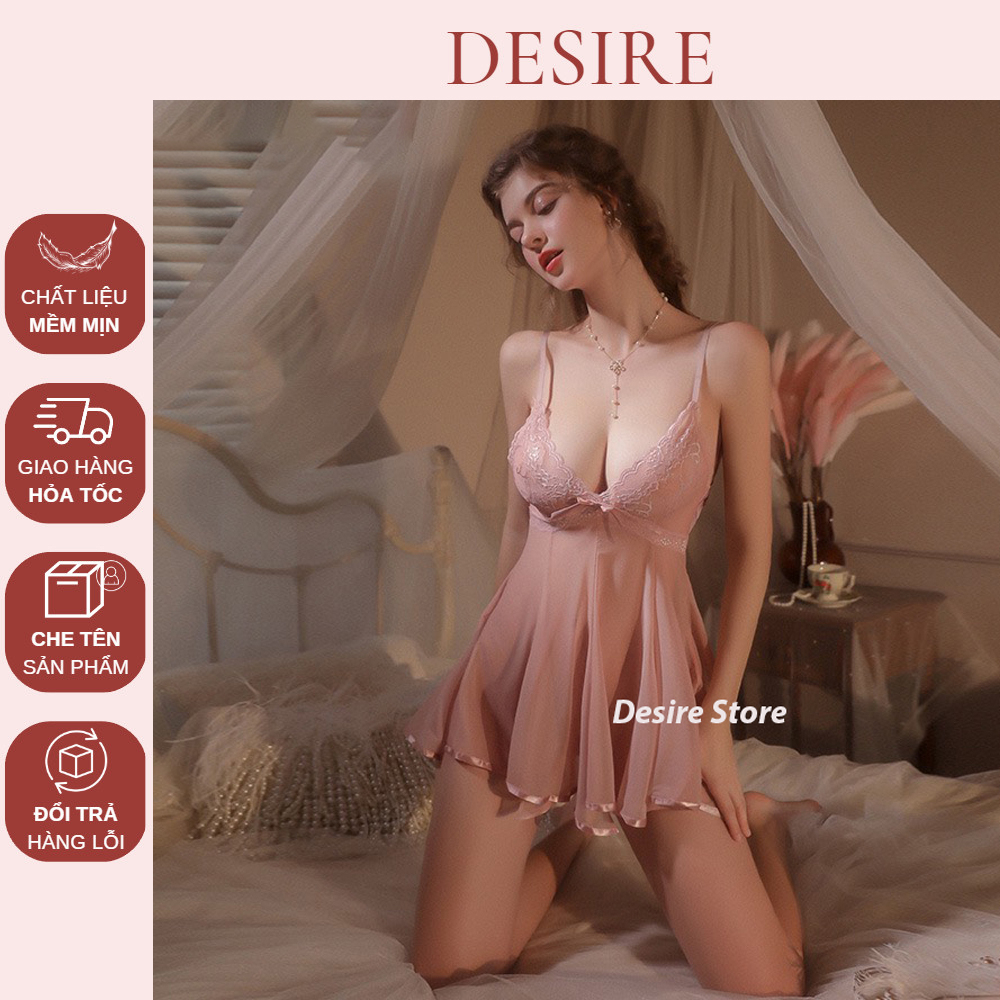 Váy ren sexy siêu mềm mại gợi cảm kèm quần chip lọt cao cấp VN-1583