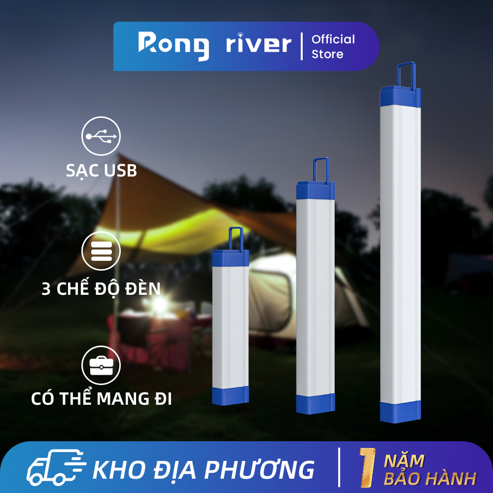 RONG RIVER DC5V đèn tích điện 40W 60W 80W Sạc qua cổng USB Ống ánh sáng