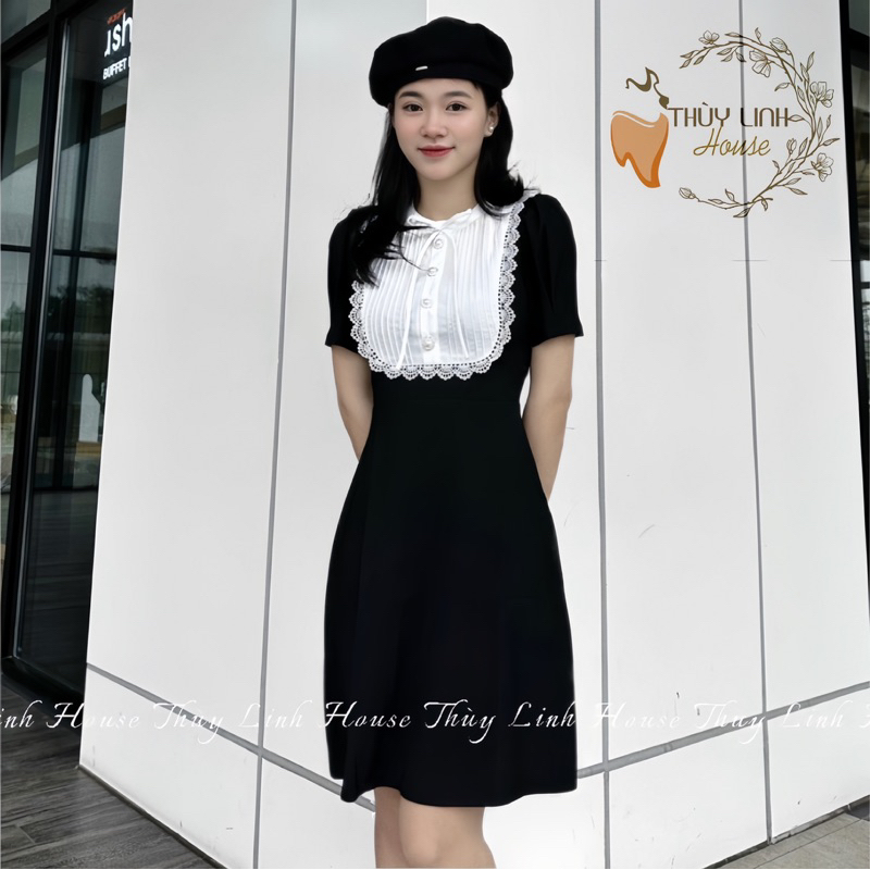 Váy chữ A cổ nơ tiểu thư. MSV888