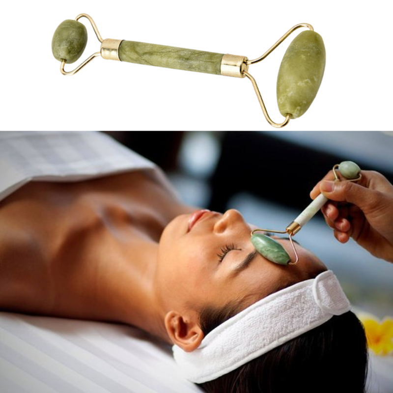 Cây Lăn Massage Mặt, Mắt, Cổ 2 Đầu Bằng Đá Tự Nhiên Mozato