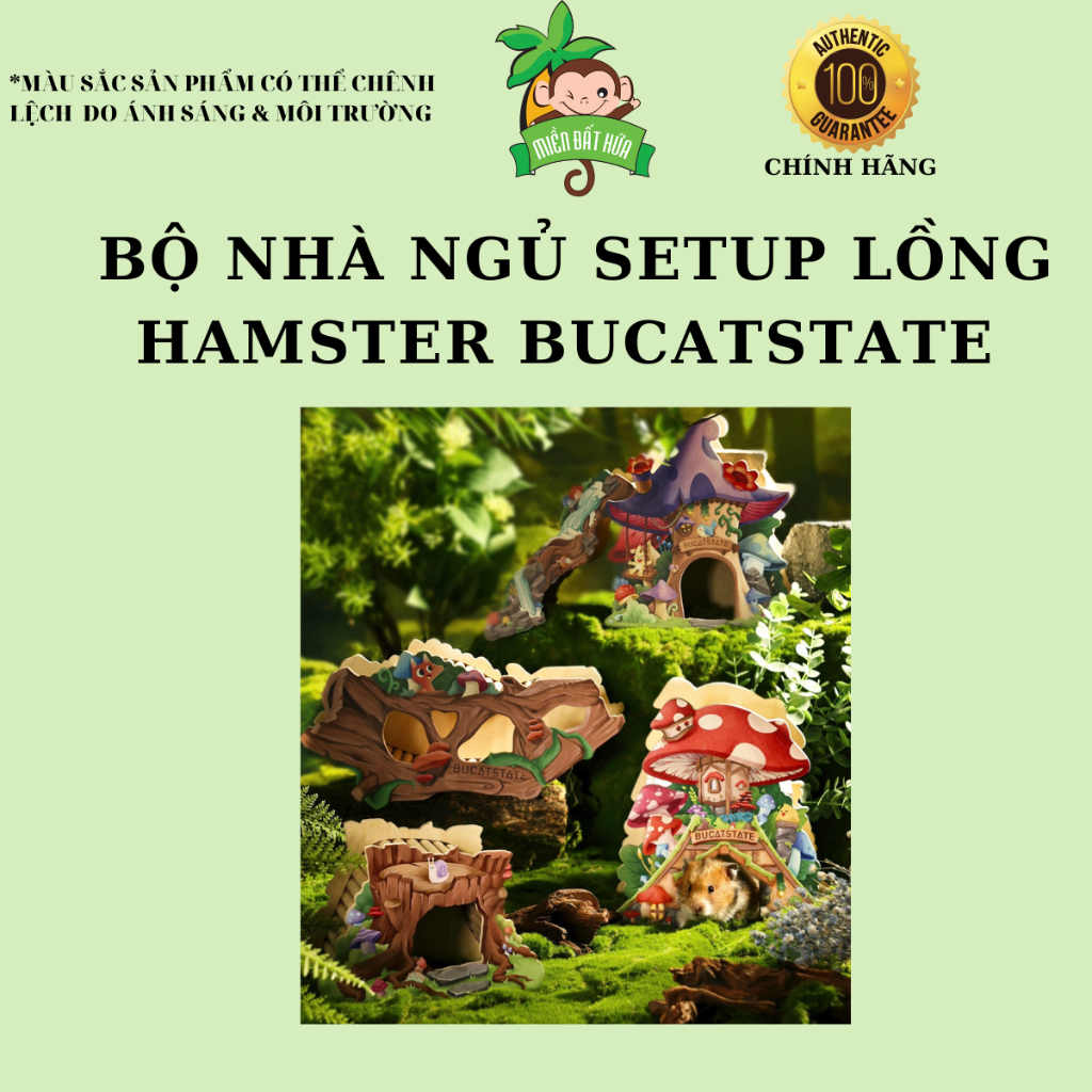 Vật dụng Hamster - Bộ nhà ngủ BUCATSTATE dành cho Hamster