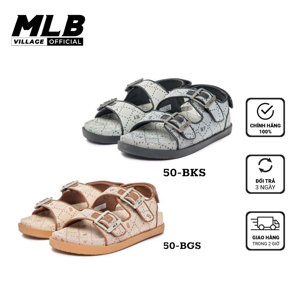 Dép Xăng Đan MLB Chính hãng - Dép MLB Sandals Jacquard Diamond Monogram
