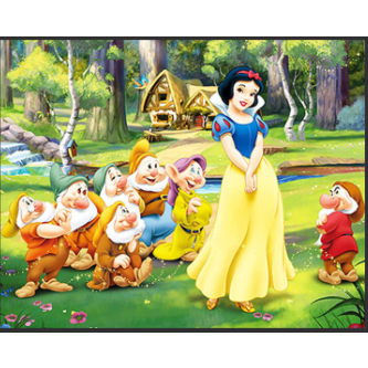 Tranh thêu chữ thập Bạch Tuyết và 7 chú lùn A159 (85X65)