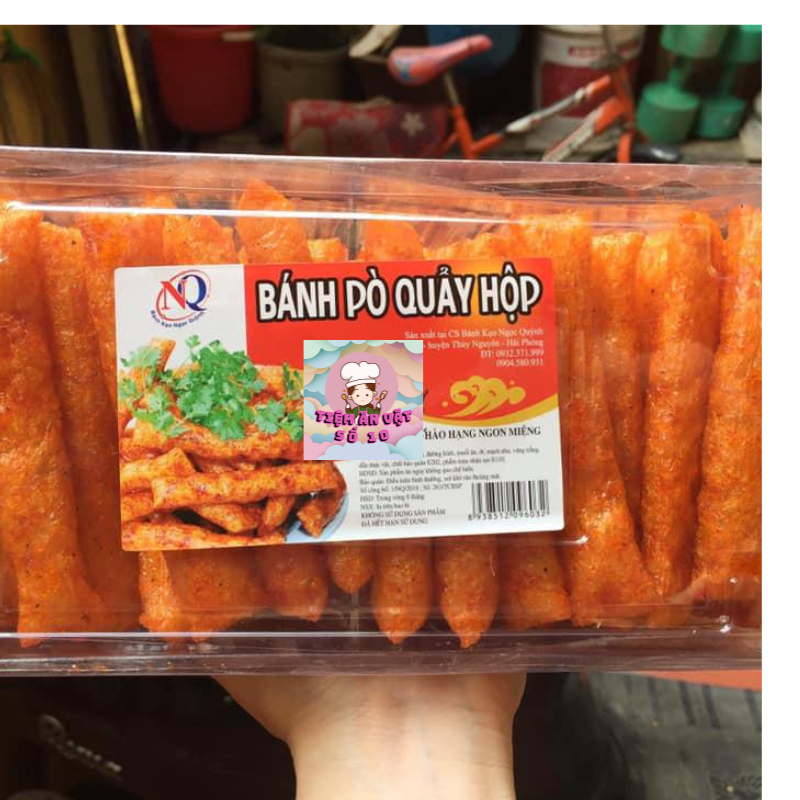 Ăn vặt tuổi thơ | Bánh bò quẩy hộp 320g | Bò quẩy thơm ngon, đồ ăn vặt