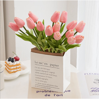 Combo 10 bông hoa tulip giả PU cao cấp ❤️ Decor trang trí nhà cửa bằng cao su non