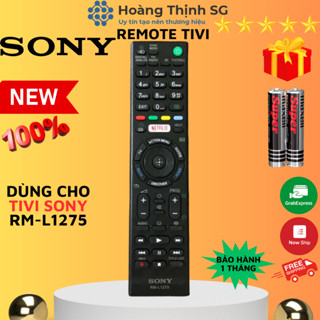 Remote điều khiển tivi Sony RM-L1275, điều khiển TV Sony các dòng LCD/LED - Tặng kèm pin