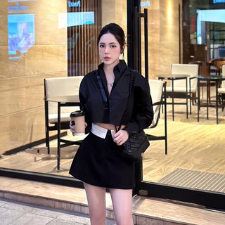 set áo croptop+ chân váy