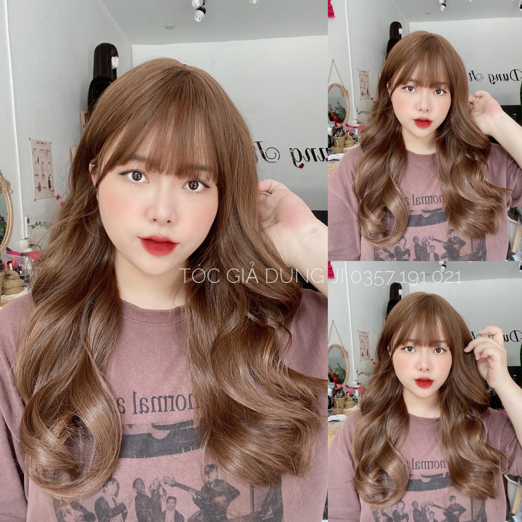 DJ- 10 Tóc giả cả đầu xoăn lơi 55cm