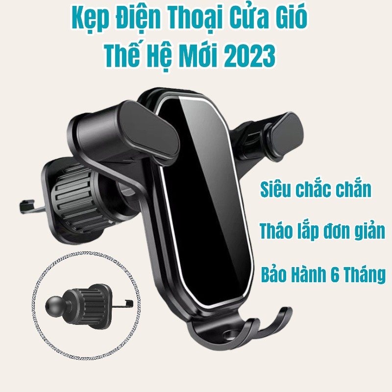 Giá đỡ điện thoại trên ô tô U.H PHAV-02 móc cửa gió điều hòa, chất liệu nhựa ABS cứng cáp cao cấp thế hệ mới