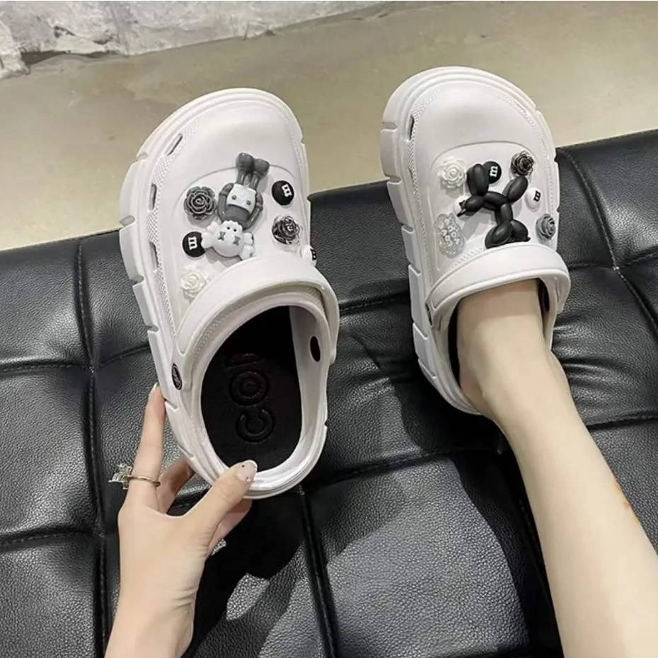 Dép bánh mì nam nữ Cross tặng kèm Sticker dễ thương bản cao cấp đế 6cm