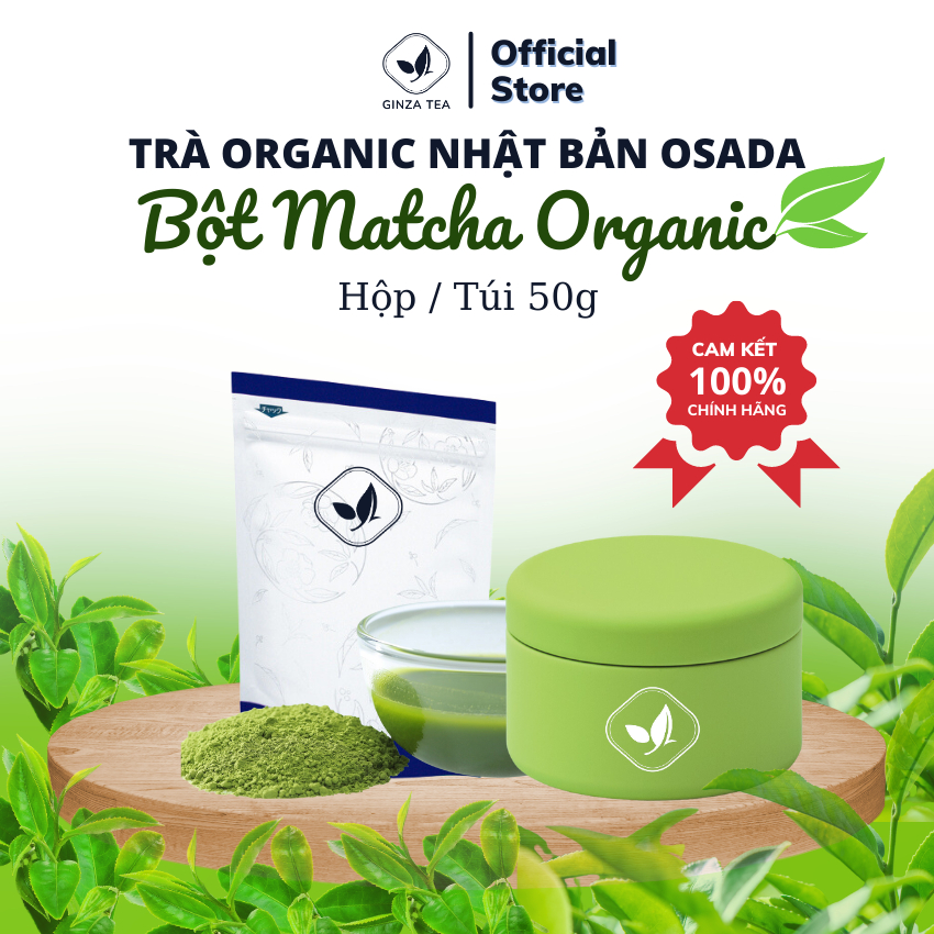 Bột matcha Organic Nhật Bản thương hiệu Osada - phân phối bởi Ginza Tea