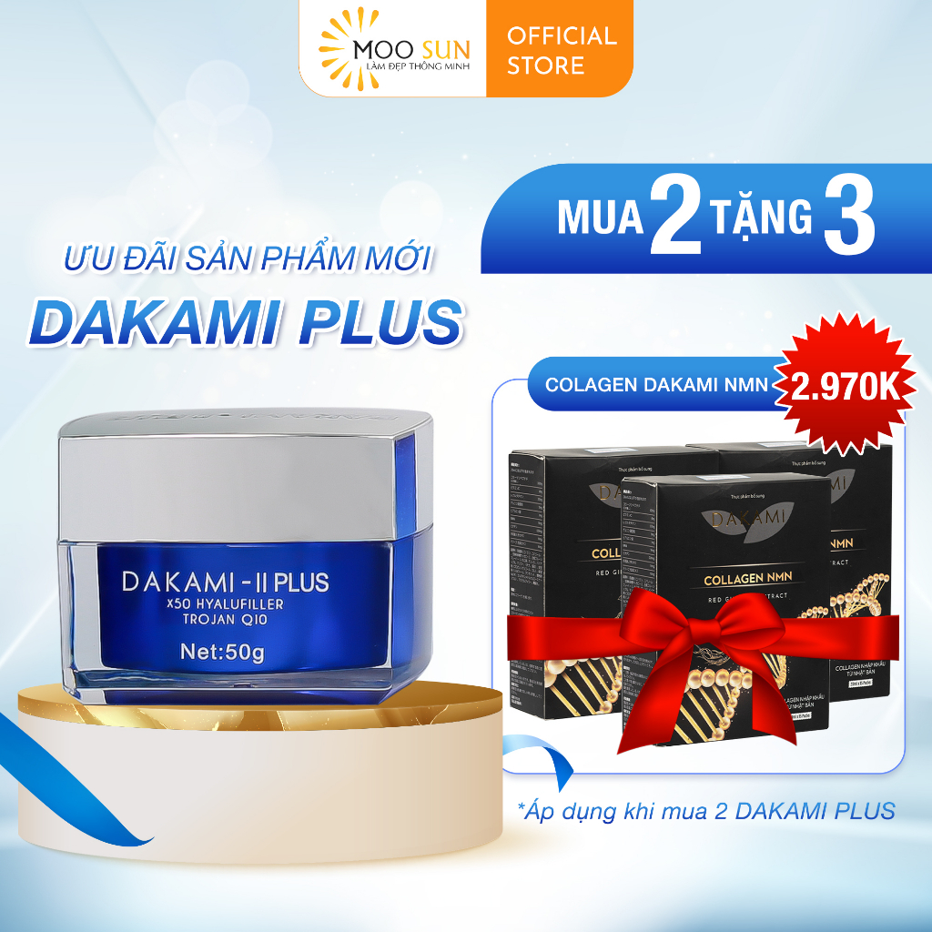 Kem Dakami II Plus - Dưỡng trắng da, mờ nám, phục hồi da 50g