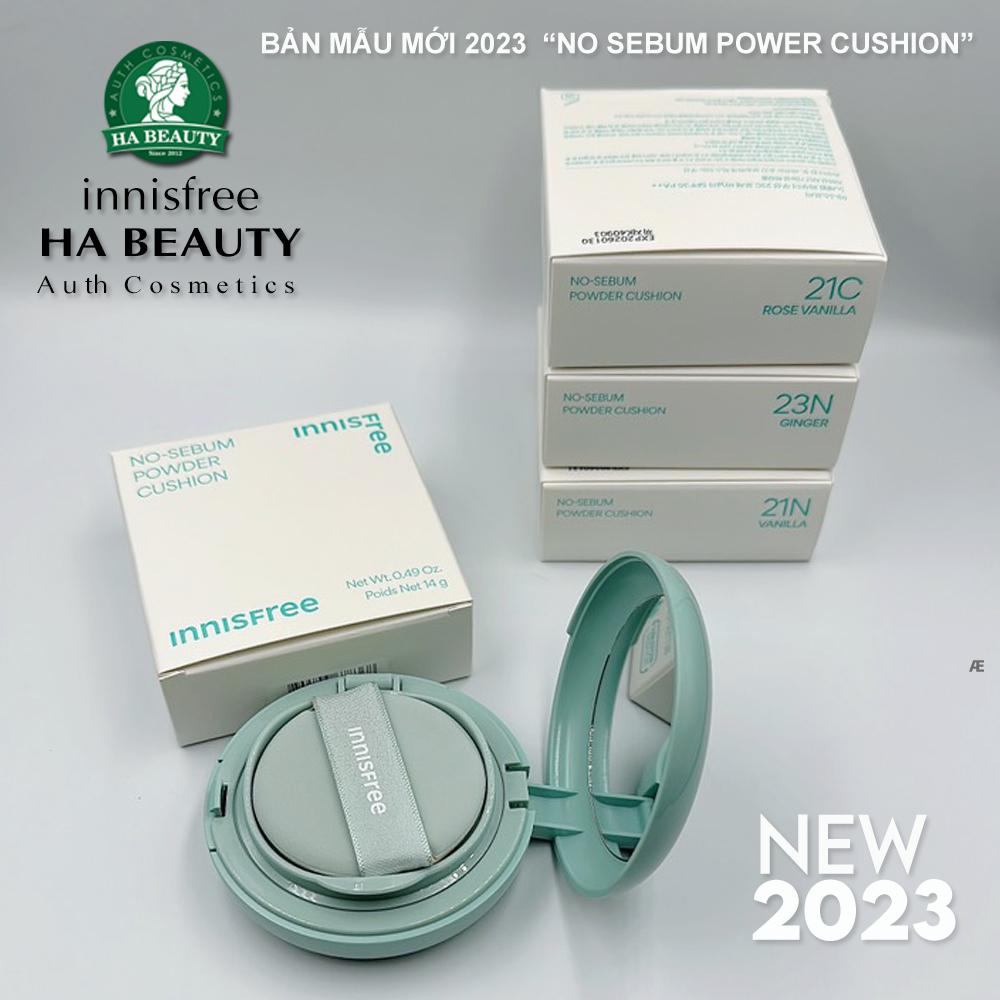 Phấn nước kiềm dầu innisfree No Sebum Powder Cushion SPF 29 PA++ 14 g