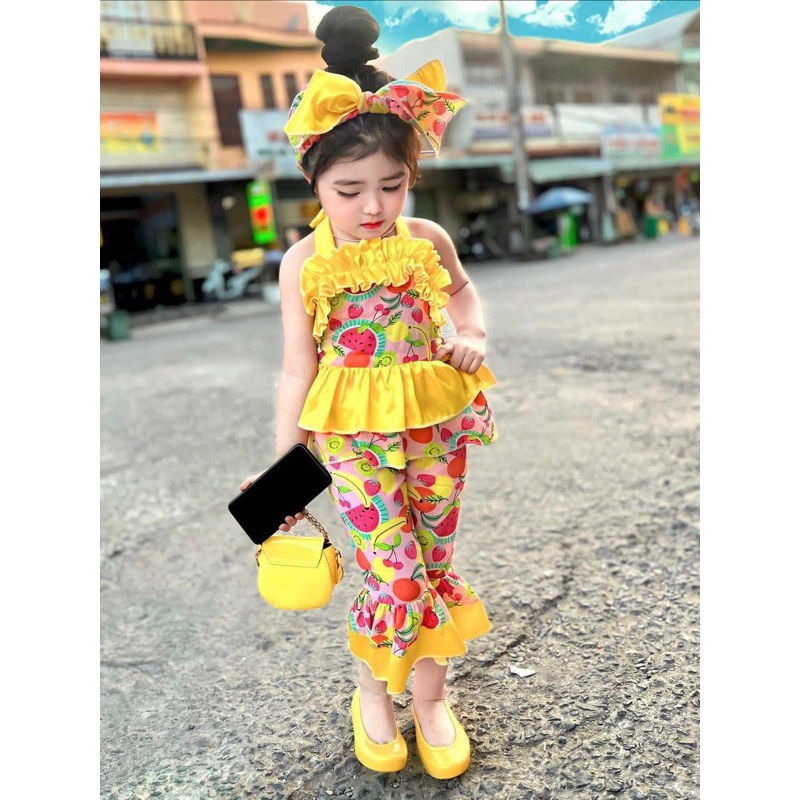 bộ trái cây màu vàng cho bé