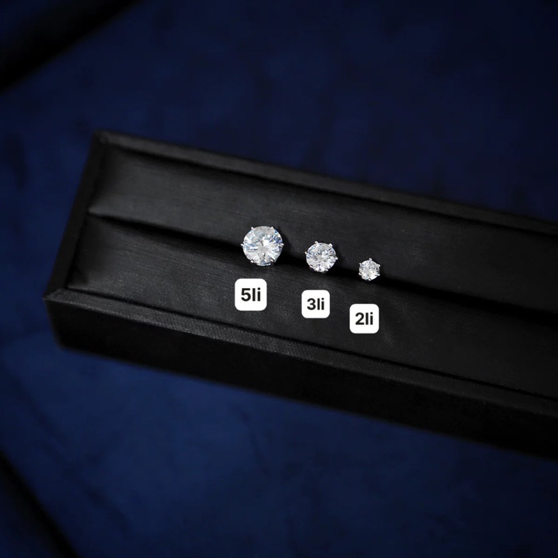 Khuyên tai NỤ BẠC ta Nam và Nữ 5mm, 3mm , 2mm  - ByDum