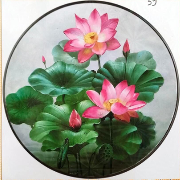Tranh thêu kín Hoa Sen A308 (63 x 63)