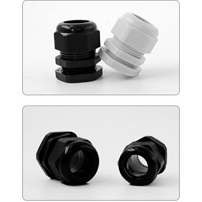 Achun.vn - 01 CẶP ĐẦU KẾT NỐI CỐ ĐỊNH DÂY LOẠI PG NHỰA VÀ KIM LOẠI CHỐNG THẤM NƯỚC