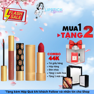 Son Gucci chính hãng, Son Gucci 505 Janet Rust Rouge Liquid Matte Lipstick Full Size