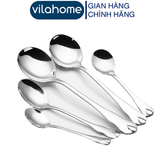 Thìa tròn inox, thìa thon giọt nước dài 17 cm vilahome, hàng inox cao cấp dày cầm chắc tay bền đẹp