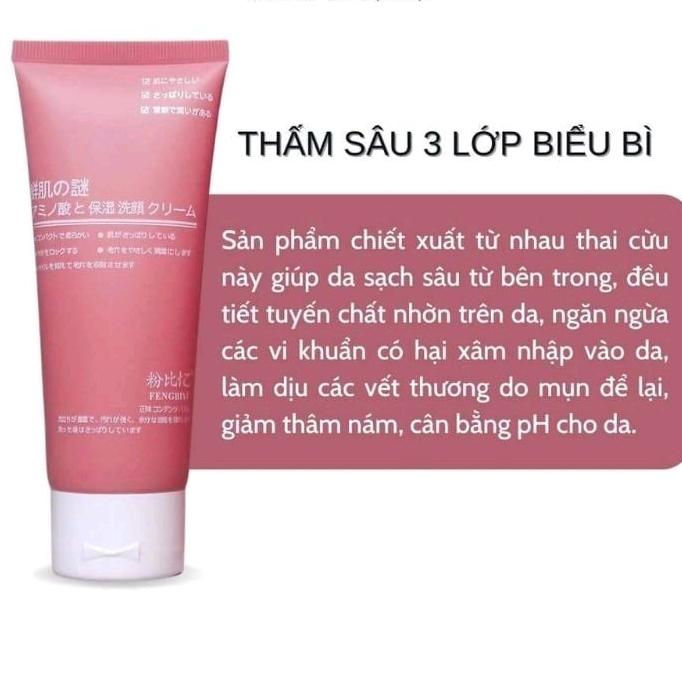 Sữa Rửa Mặt Nhau Thai Cừu Nhật Trẻ Hoá Da