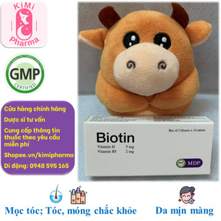 Viên mọc tóc Biotin 5mg - Hộp 20 viên nén
