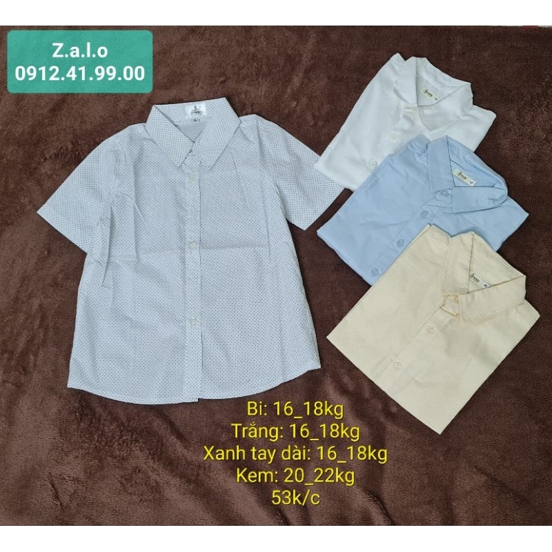 Áo Somi Bé Trai Ngắn Tay Dài Tay Sz 13_35kg