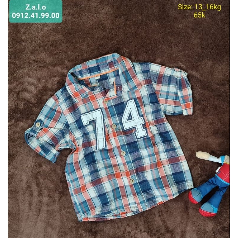 Áo Somi Bé Trai Ngắn Tay Dài Tay Sz 13_35kg