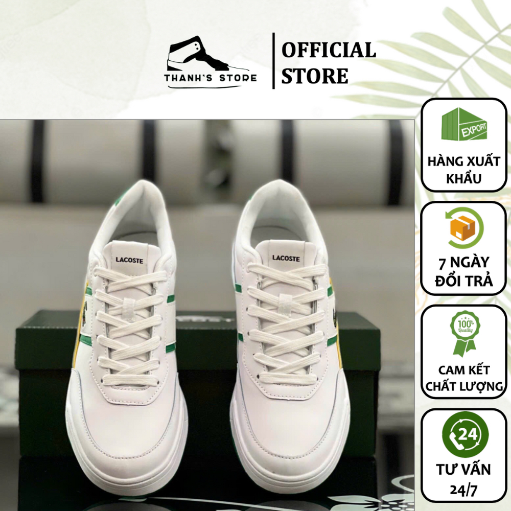 Giày thể thao nam trắng giày LACOSTE CHAYMON _ hàng xuất khẩu thời trang chính hãng - LACOW