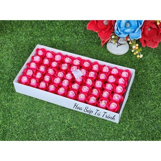 Hoa giả,hoa sáp,hoa hồng sáp 3 lớp bó hoa hộp 50 đầu bông sỉ lẻ