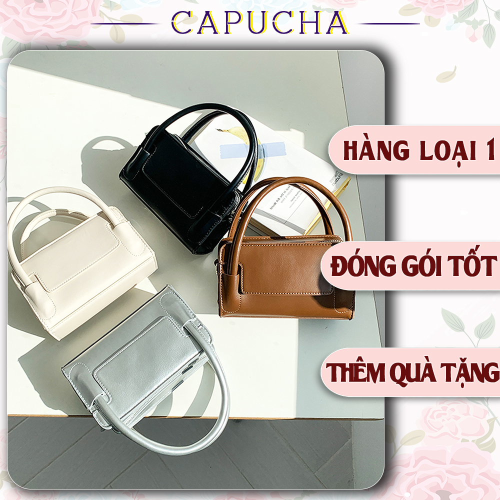 Túi xách nữ đeo chéo dạo phố ngày nắng size 18 cực xinh chất da lì chống bụi chống nước cao cấp Capucha T302