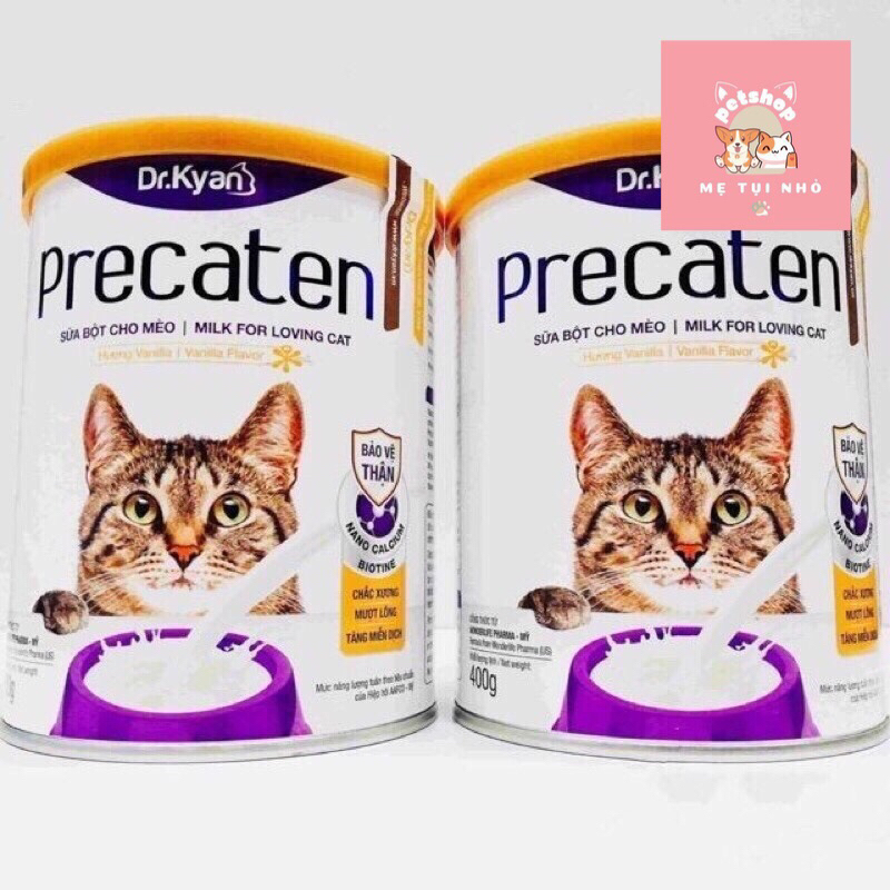 Sữa bột Dr.kyan Precaten cho chó mèo thú cưng hộp 110g lon 400g