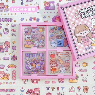 Set 100 tấm sticker hình dán trang trí sổ