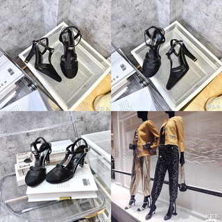 Sandal cn gót trụ vá mũi fullbox