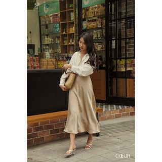 Áo sơ mi nữ dài tay basic Freesize COEUR
