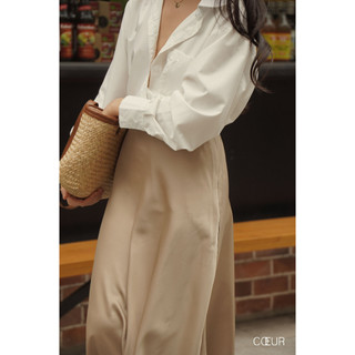 Áo sơ mi nữ dài tay basic Freesize COEUR