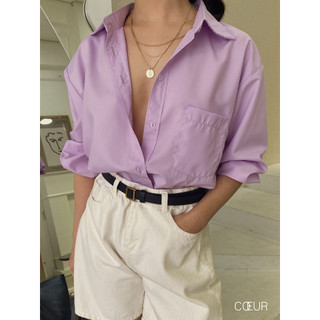 Áo sơ mi nữ dài tay basic Freesize COEUR