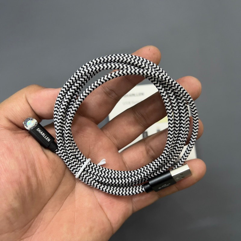 Cáp sạc IP Sharllen,Rosyclo,dây dù,MFI,Full box