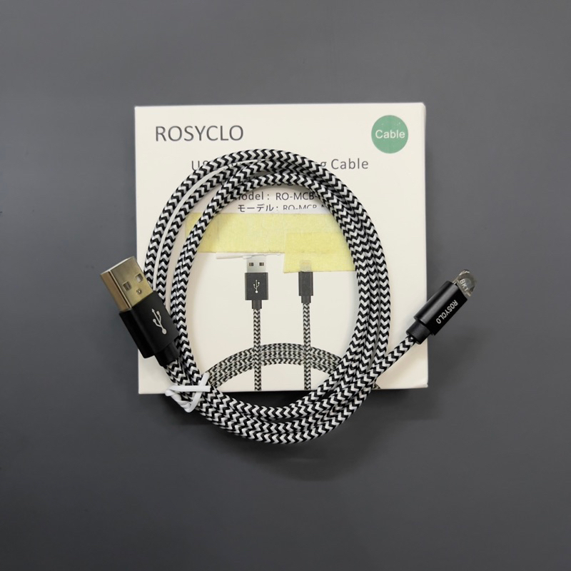 Cáp sạc IP Sharllen,Rosyclo,dây dù,MFI,Full box