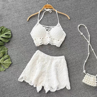 [ ORDER ] Set bikini đan cao cấp du lịch biển mùa hè