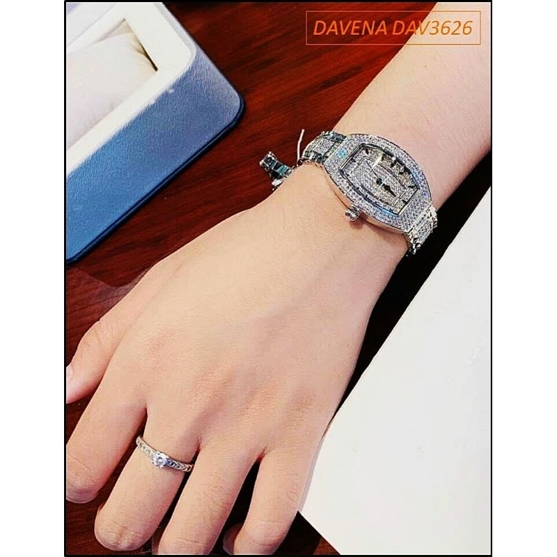 Đồng hồ nữ Davena đính đá xoàn Mỹ  bảo hành dài quốc tế
