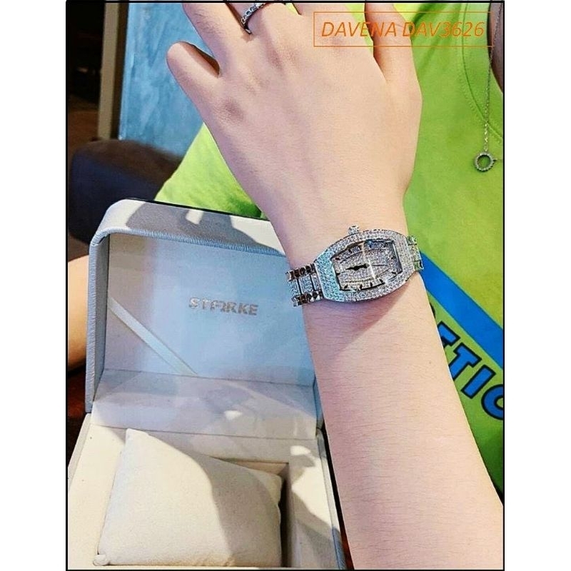 Đồng hồ nữ Davena đính đá xoàn Mỹ  bảo hành dài quốc tế