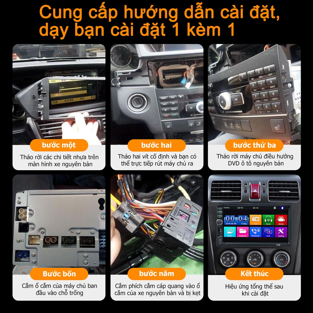Có hàng 7018B Đài Phát Thanh Xe Hơi Autoaudio Đầu Thu FM 7Inch HD Màn Hình Cảm Ứng Đa Phương Tiện MP5 Màn HìnhÔTô