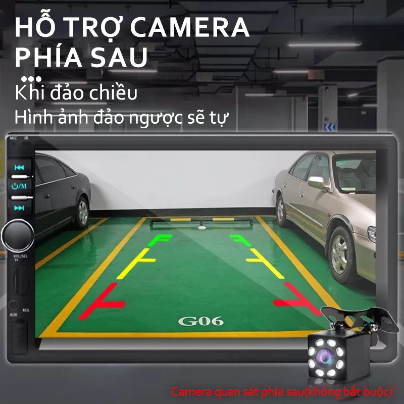 Có hàng 7018B Đài Phát Thanh Xe Hơi Autoaudio Đầu Thu FM 7Inch HD Màn Hình Cảm Ứng Đa Phương Tiện MP5 Màn HìnhÔTô