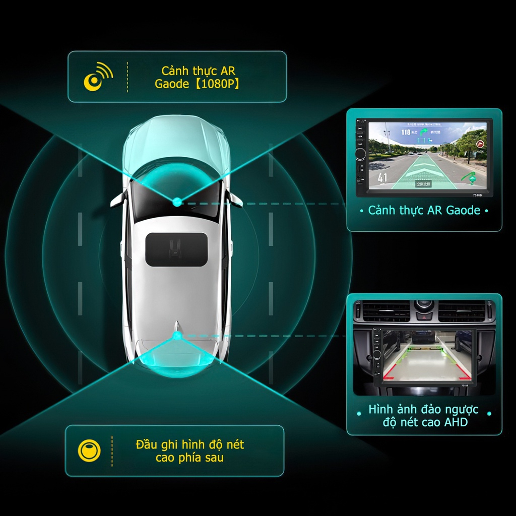 Có hàng 7018B Đài Phát Thanh Xe Hơi Autoaudio Đầu Thu FM 7Inch HD Màn Hình Cảm Ứng Đa Phương Tiện MP5 Màn HìnhÔTô