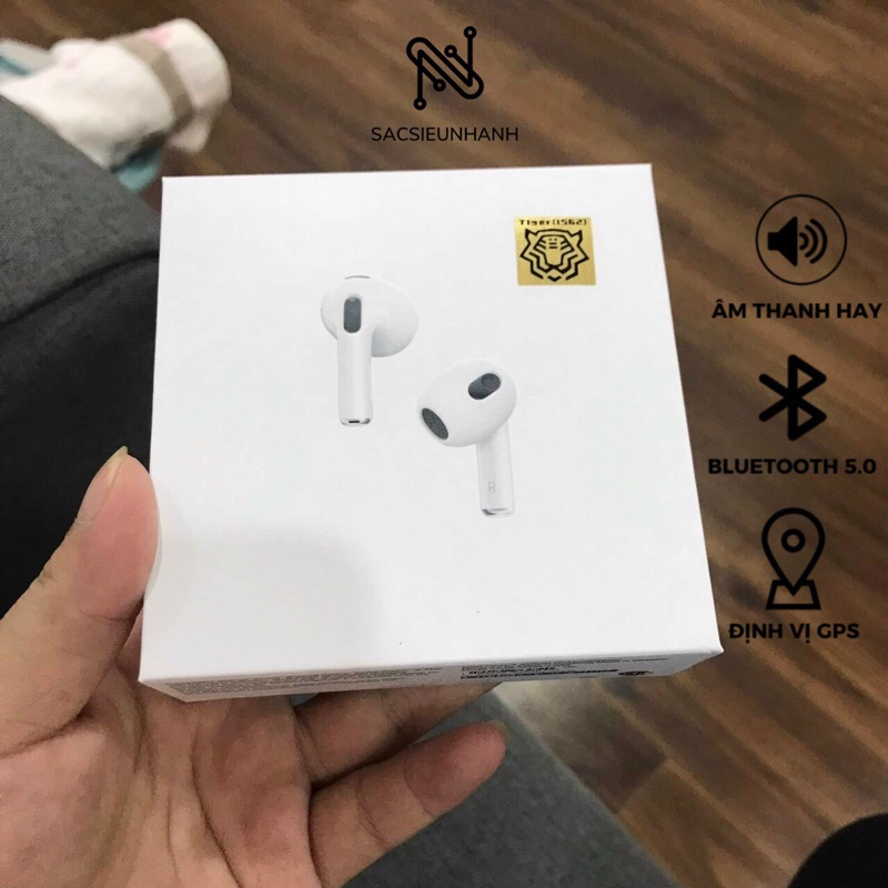 Tai nghe bluetooth AlP3 không dây, chống ồn xuyên âm, cảm biến nhạy, định vị, đổi tên